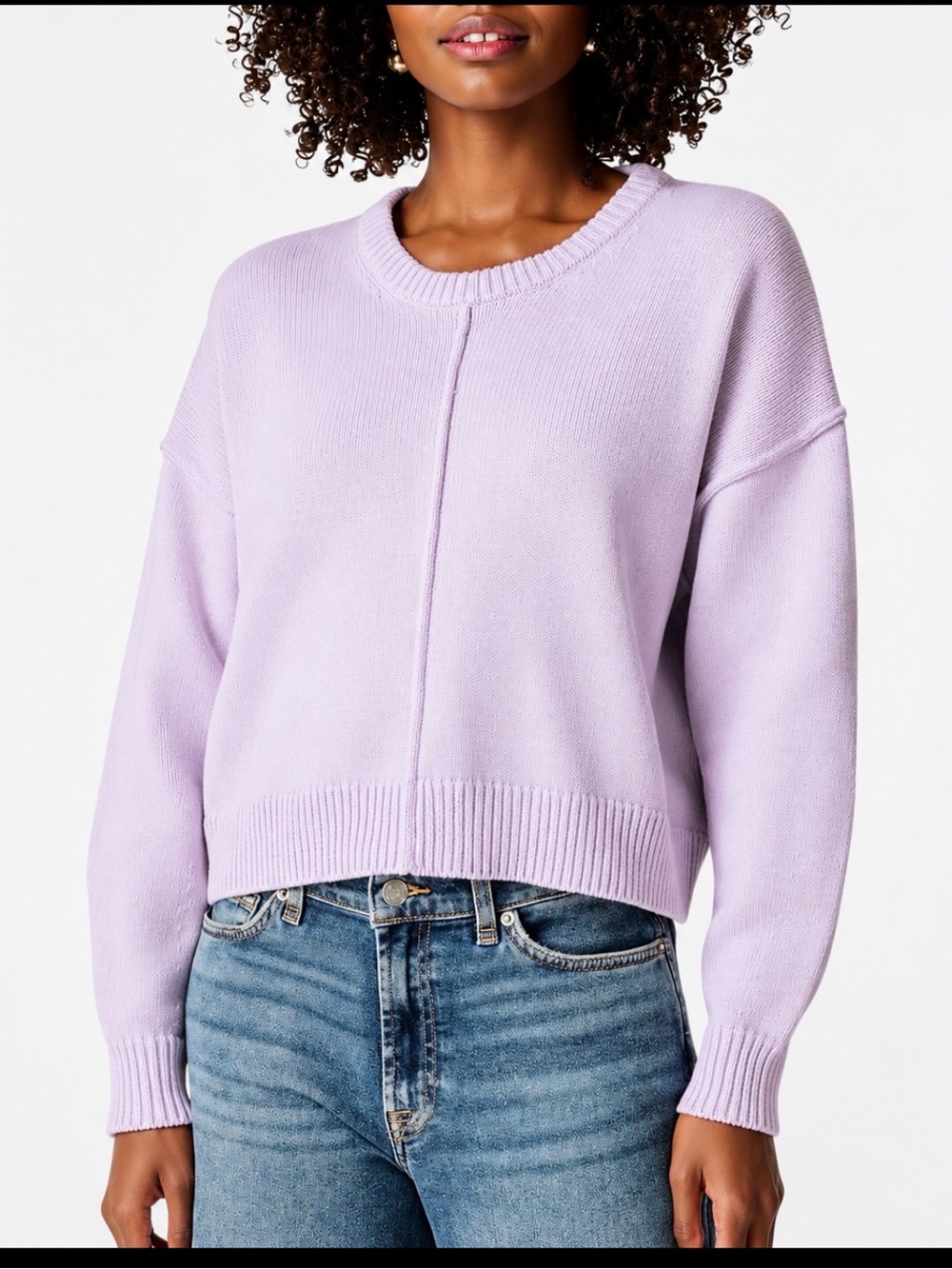 Splendid Lavender Crewneck Sweater - Soft Pastel Knit